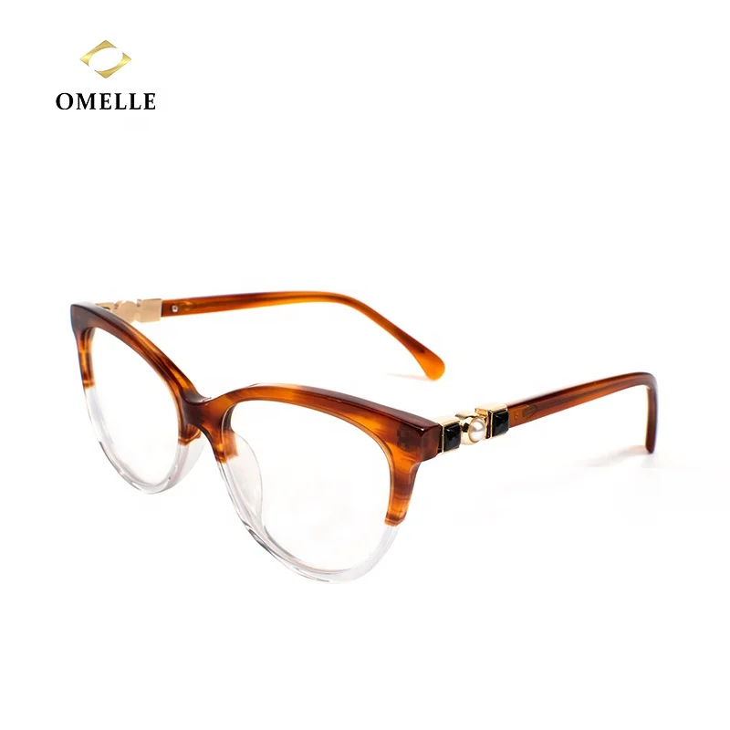 

OMELLE 2021 OEM factory wholesale ACETATE Metal Eyeglasses Frames for unisex, As picture show