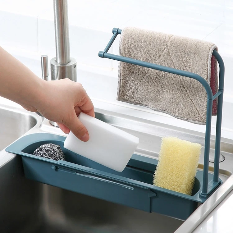 

Kitchen sink Rag Rack Dishwashing Cloth Multi-Function Plastic Storage Drain Rack sponge holder