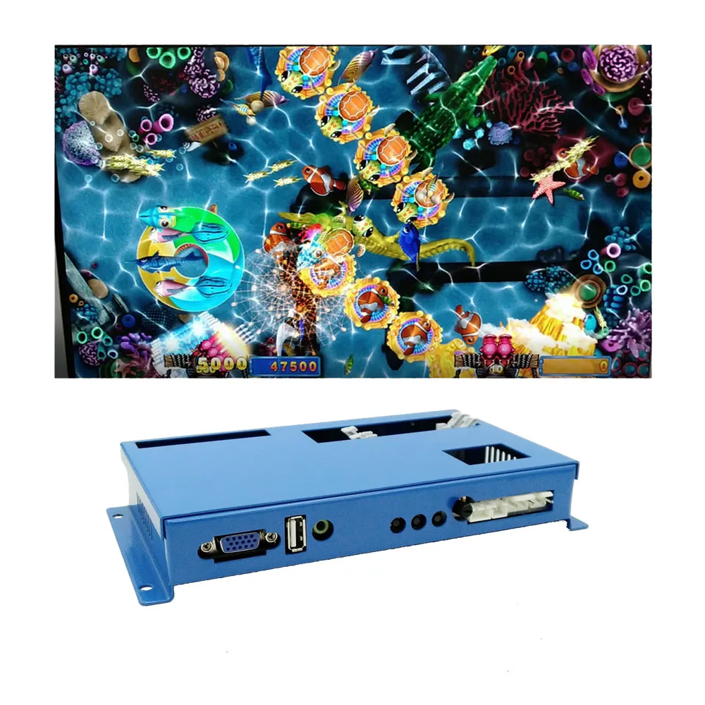 

High quality 2 Players arcade game casino machine fishing Game Board 28 in 1 Games Fishing hunter with cable wires