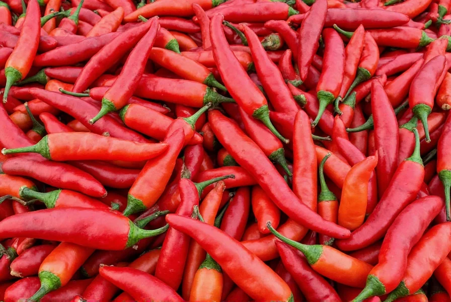 Various hot pepper products including powders, flakes, and oils