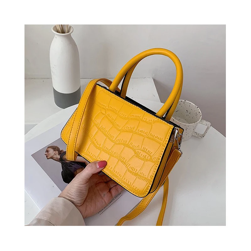 

New Solid Color Ladies Crocodile Shoulder Bag Purses Chains Crossbody Bag Alligator Messenger Bags Luxury Handbags For Women