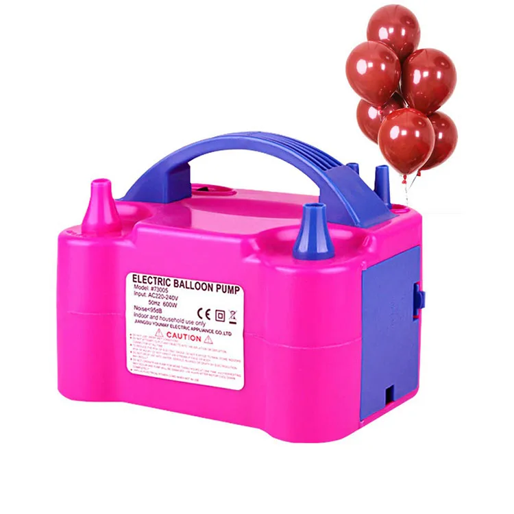 

Nicro Dual Nozzle Rose Red Portable Blower Ballon Accessories Manual Plastic Rechargeable Inflator Electric Air Balloon Pump