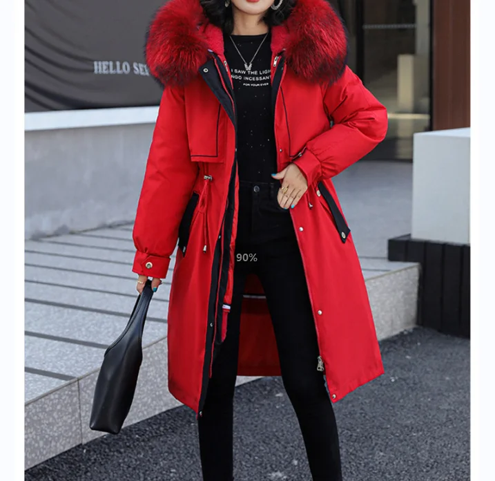 

TG Winter Fashion Parka Thick Coats Outerwear Down Clothing women's Jacket long parkas coats