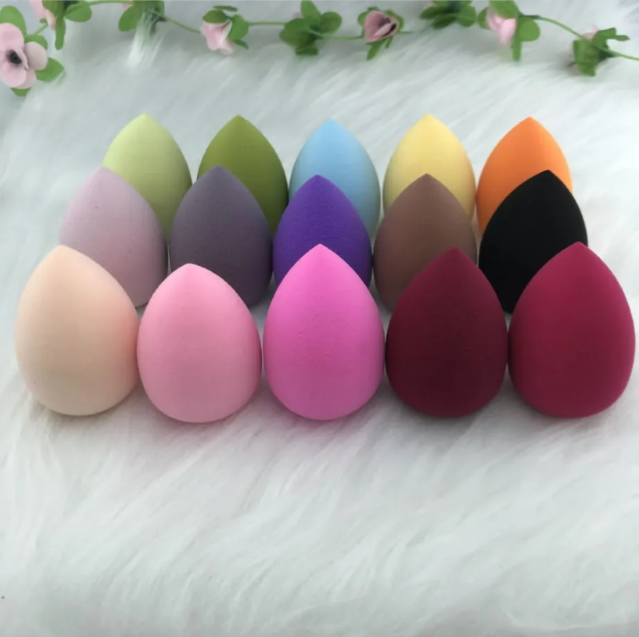 

Wholesale Super soft latex free Beauty private label logo makeup sponge Blender Makeup teardrop shape for face, Customized color