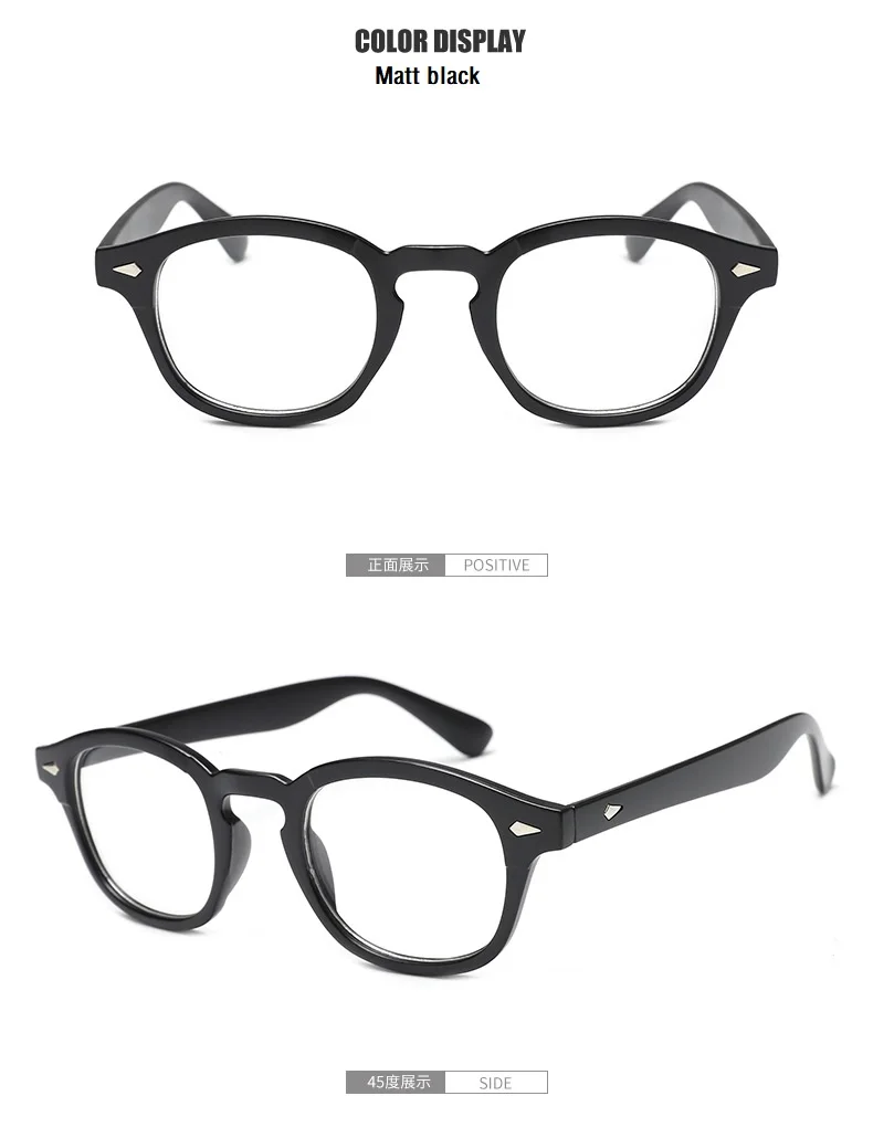 2020 Johnny Depp Style Glasses Men Retro Vintage Prescription Glasses Women Optical Spectacle Frame Clear lens