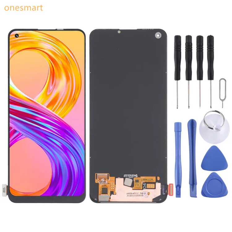 

New Original Super AMOLED Material LCD Screen and Digitizer Full Assembly for OPPO Realme 8 / Realme 8 Pro RMX3085, RMX3081