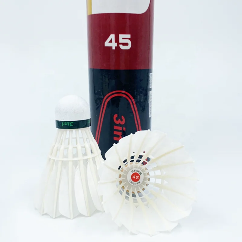 Dmantis D45 Top Grade Badminton Shuttlecock 3in1 Design with Goose Feather Fiber Cork & Natural Goose Feather Stable & Durable