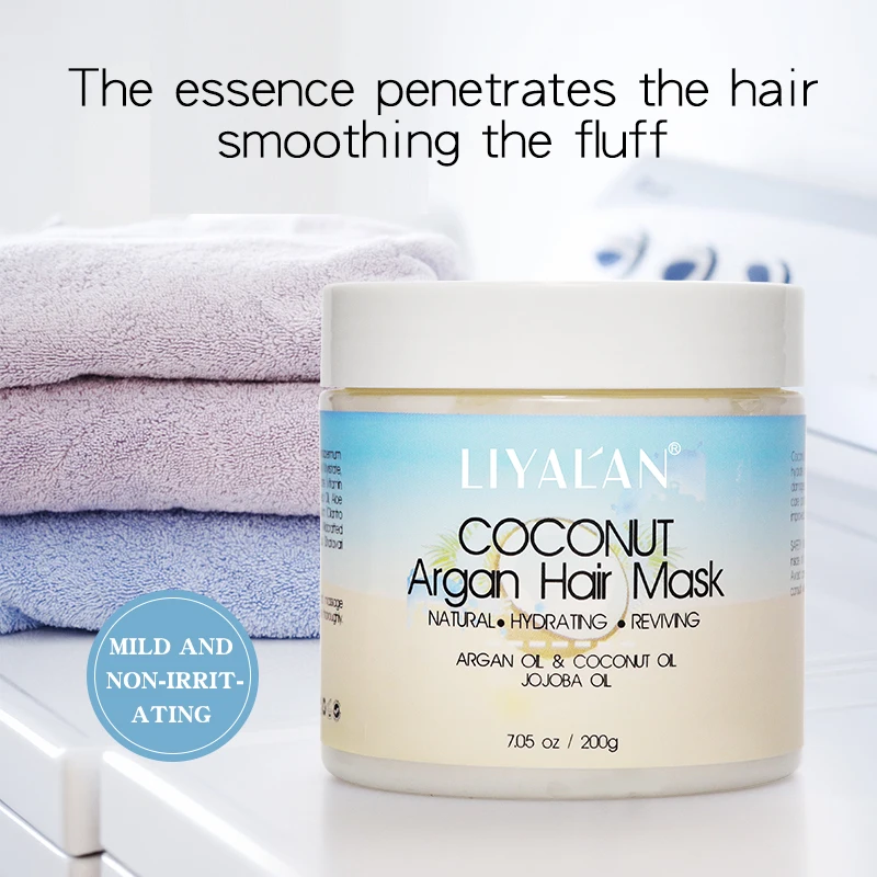
OEM Professional Hair Care Moisturizing Repair Collagen Natural Coconut Argan Oil Hair Mask With Keratin Avocado 