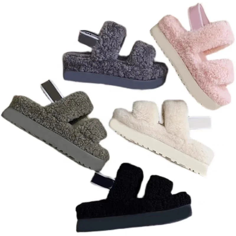 

2021 New Style colorful fashion Fur Slipper Comfortable Women sandals, Customized color