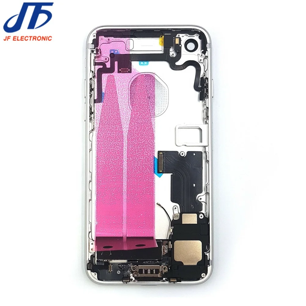 

Smartphone spare part full rear door housing with frame replacement for iphone 7 7g, Matte black/red/gold/silver/rose gold/jet black