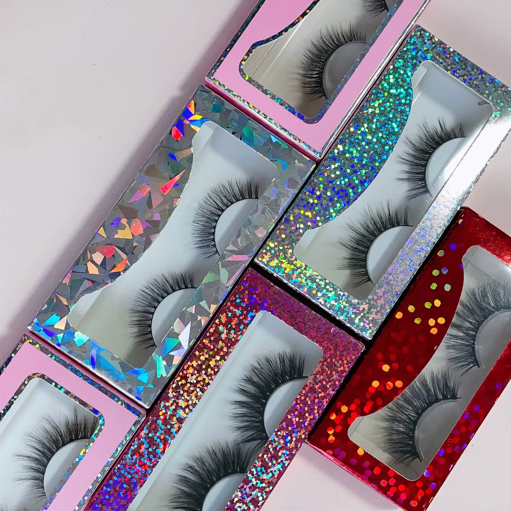 

Cheap price 3D 4D 5D 6D mink eyelashes 25MMM false eyelash packaging box with mink lashes package box, Black, color or multi-color customization