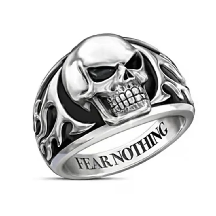 

Trendy New Hot Selling Jewelry European And American Hip Hop Style Skull Ring For Men