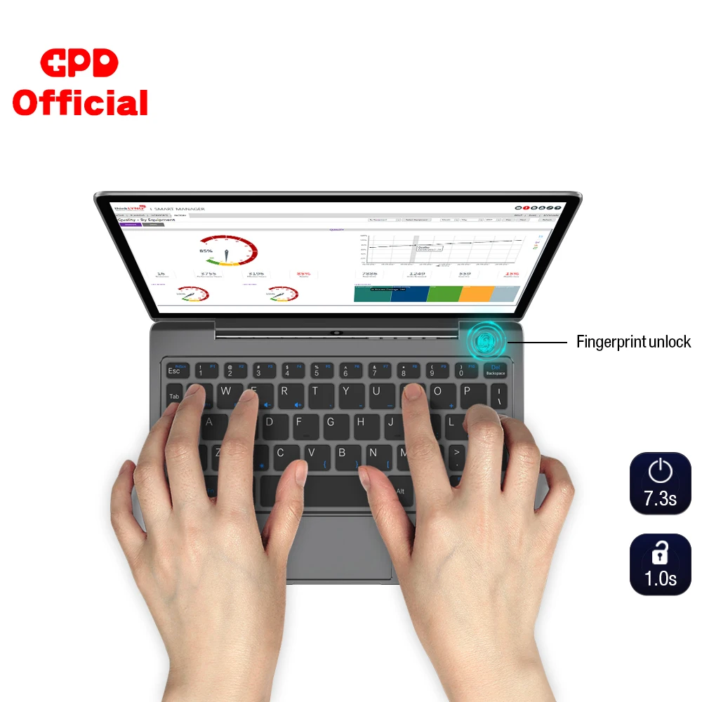 

New GPD P2 Max 8.9 Inch Touch Screen China Laptop Intel m3-8100y 16GB 512GB Mini PC Pocket Laptop notebook Windows 10 System