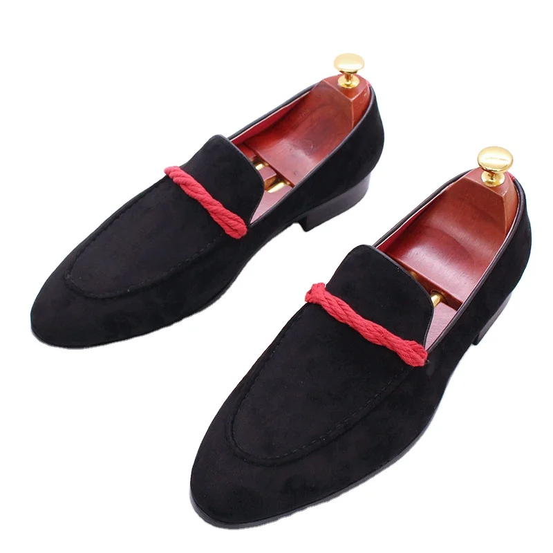 

Custom Made Black Loafer Nubuck Leather Casual Driving Shoes For Men, Black, brown or customize