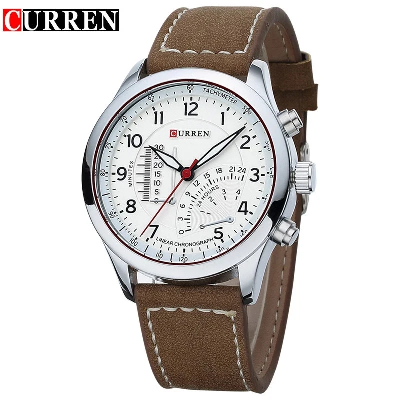 

CURREN 8152 Mens Watches Top Brand Luxury Men's Quartz Watch Waterproof Sport Military Watches Men Leather Relogio Masculino