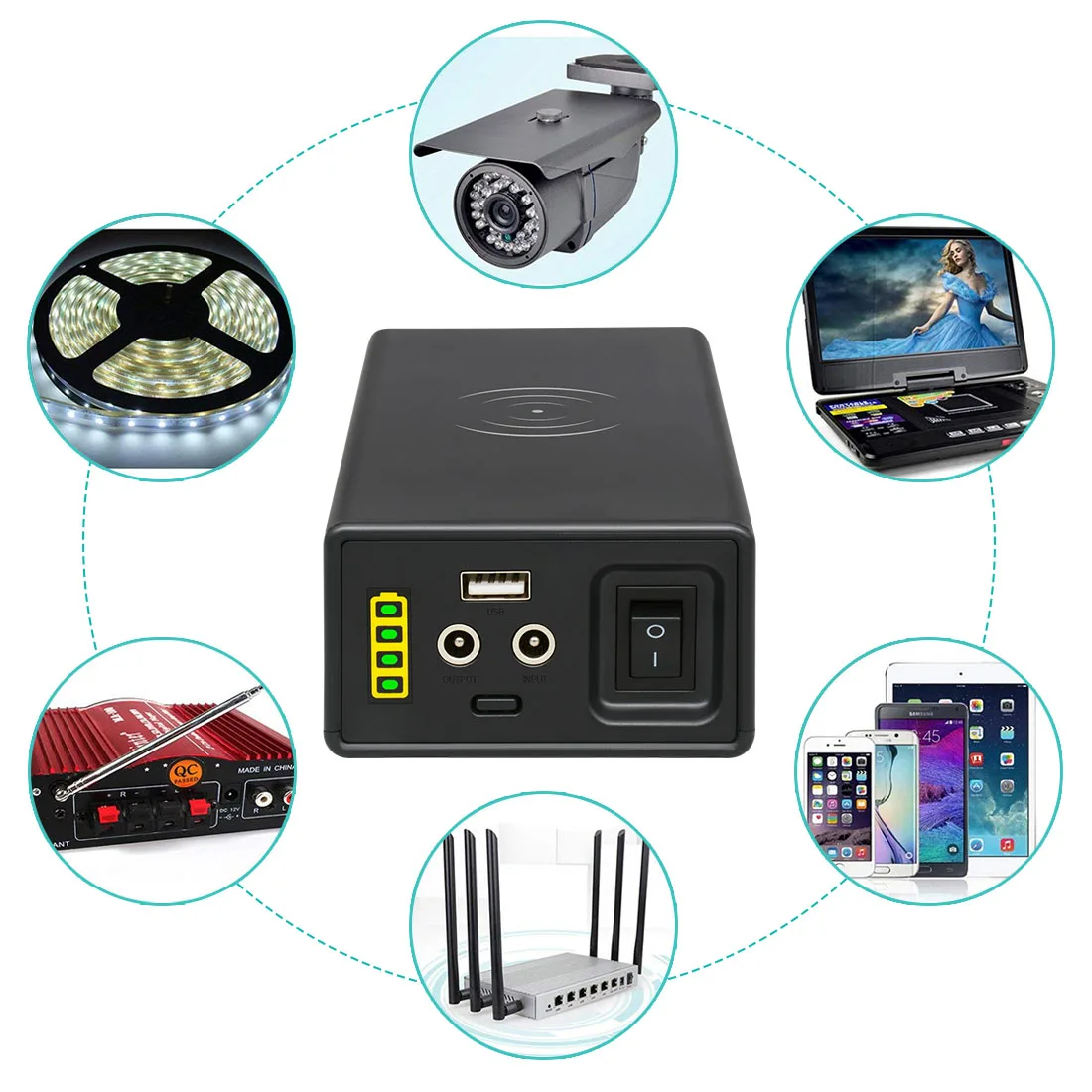 Promotional High Capacity Power Bank 12800mah Portable Smart 12v Universal Wireless Powerbank - ANKUX.COM