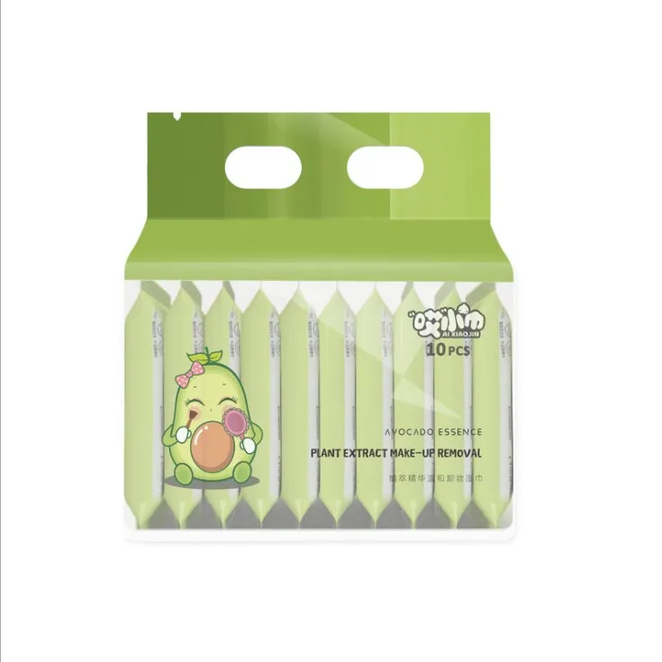 

Customized 10 pcs packed Makeup Remover Cleansing Face Wipes Daily Cleansing Facial Towelettes