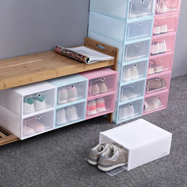 

Good quality factory directly shoe storage boxes clear plastic stackable box transparent drawer Direct Price