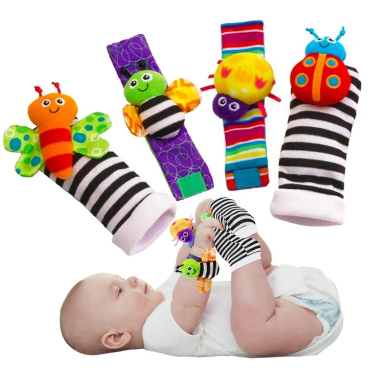 

Cute Animal Soft Baby Socks Toys Foot for Butterflies and Lady