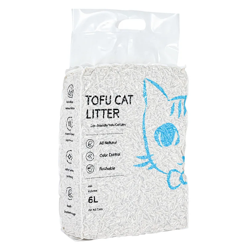 

Wholesale Pet Tofu Cat Litter All Natural Quickly Clumping Odor Control Bentonite Cat Litter Eco-Friendly Cat Litter