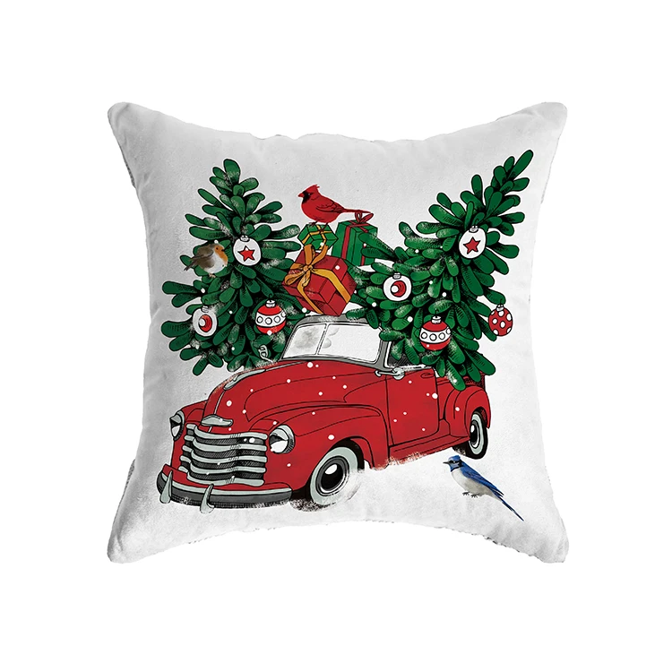 Sublimation Custom Print Cotton Hotel Decorative Christmas Throw Pillow ...
