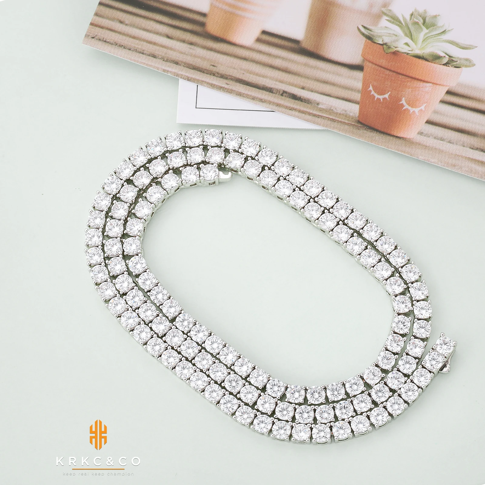 Luxurious Iced Out Necklace Men Hip Hop Jewelry Gold Plated 3mm 4mm 5mm Round 5A CZ Cubic Zirconia Sparkling Women Tennis Chain