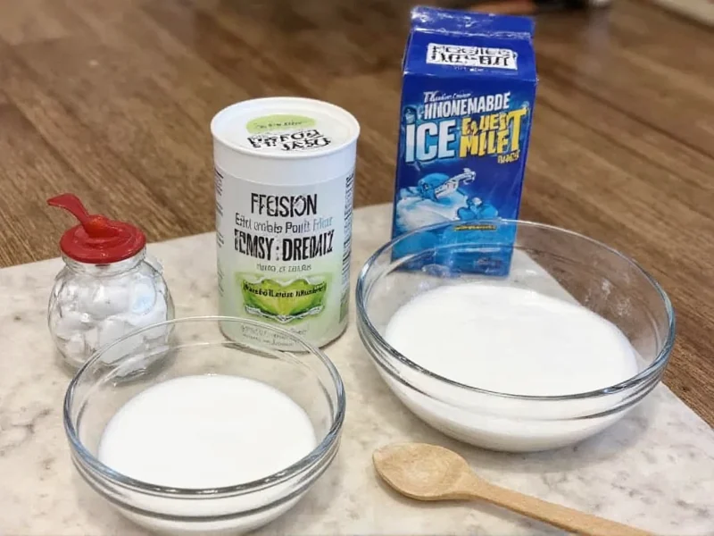 Homemade ice melt ingredients on kitchen counter