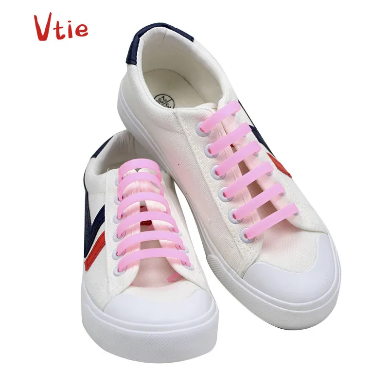 

New products 2019 reflective sneaker accessories silicone no tie funky shoelaces for sales, 7 colors