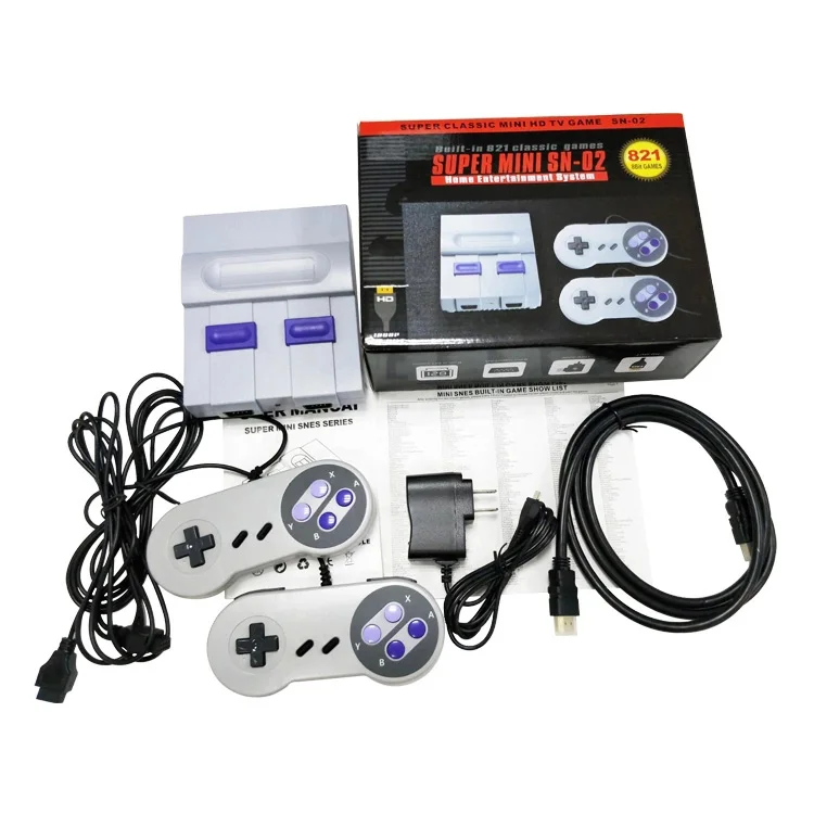 2019 Super Classic Mini Game Console Built-in 821 TV Video Games With Dual Controllers (US Plug)