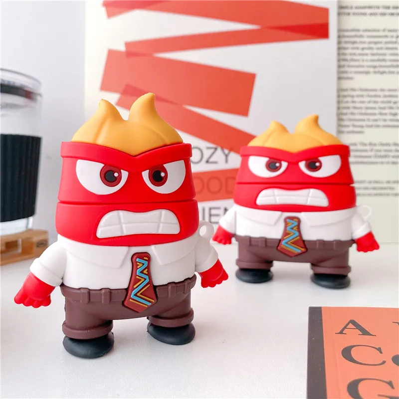 

3D Cute Cartoon Famous Movie Characters Inside Out Anger Cover For Airpod Regular For Apple Airpods Pro 1 2 3 Case