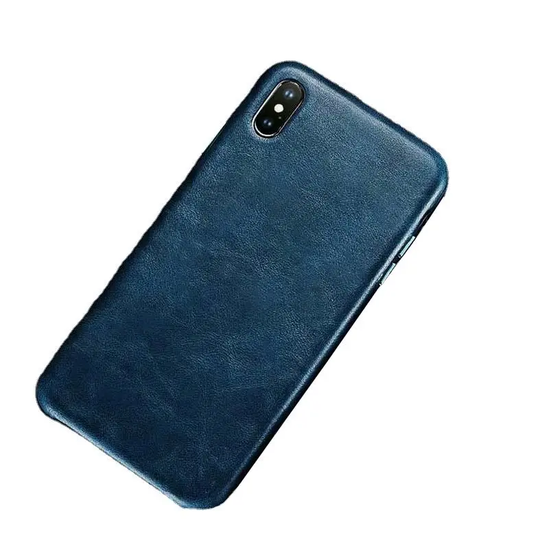 

Boshiho Custom Retro Back Cover Mobile Genuine Leather Phone Case for iphone Case Supplier Cell Phone Case for iphone X XS XSmax, Blue;green