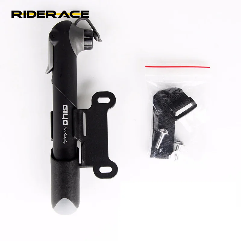 

MTB Road Bike Pump Mini Portable Mountain Bicycle Air Pumps Basketball Balloon Foldable Inflator Outdoor Cycling Accessories, Black