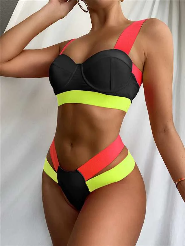 

Popular Bandage Bikini Women's Sexy Swimsuit, Picture color
