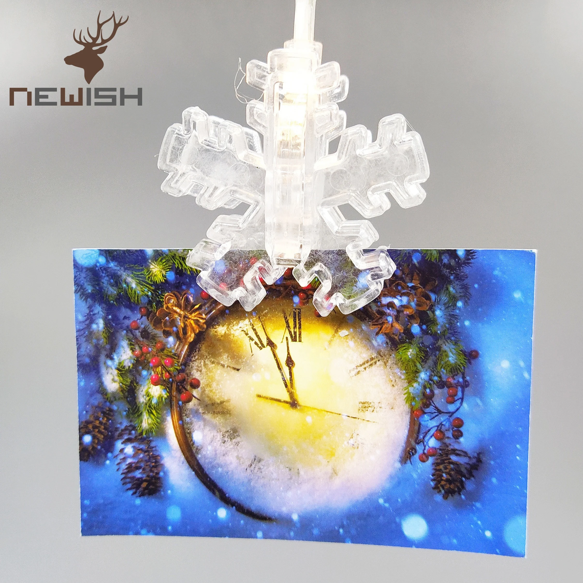 Newish selling well photo clips string light, pegs led light,,  Christmas snowflake light battery operate  Christmas decoration