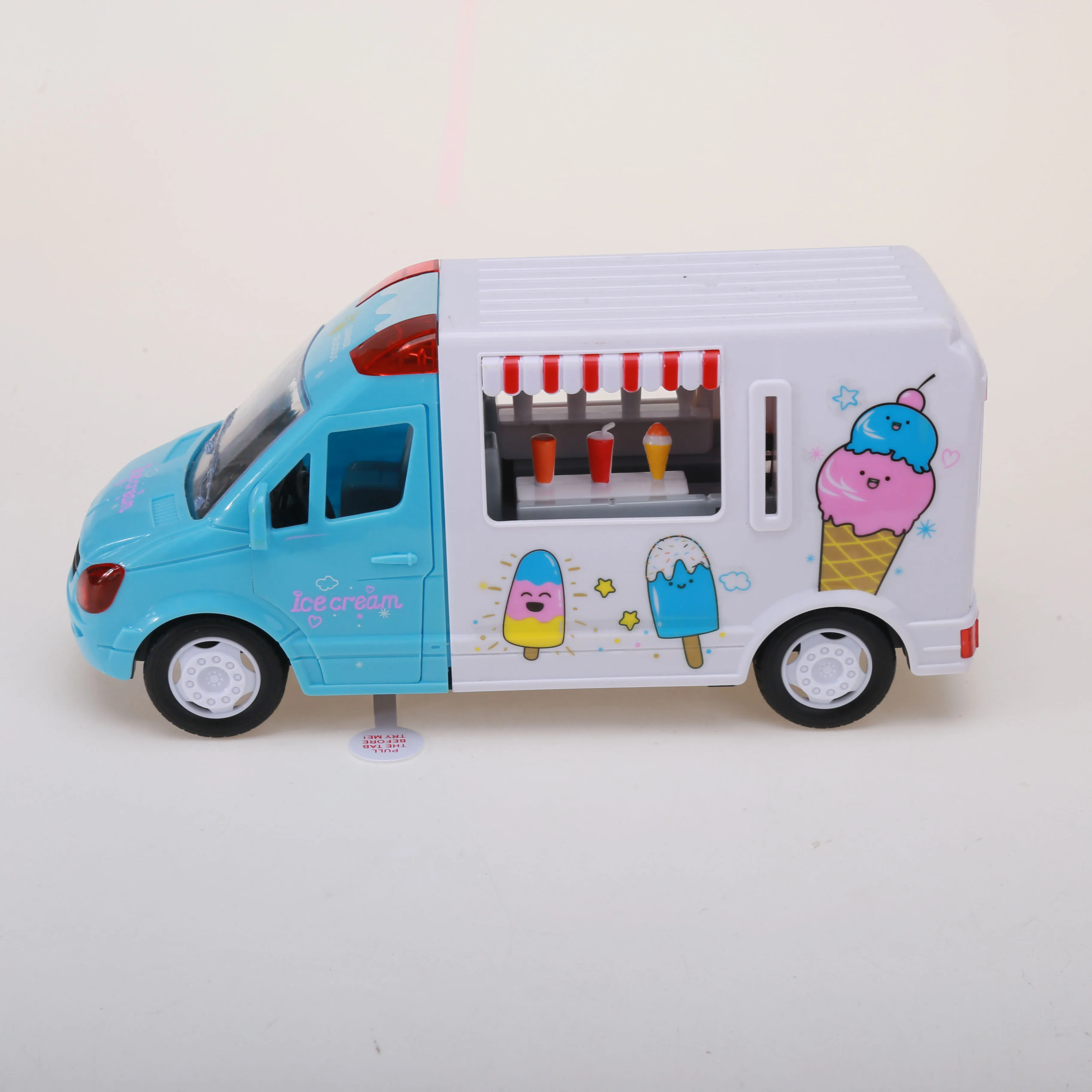 热卖超市玩具车摩擦控制冰淇淋车的孩子