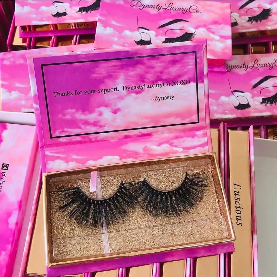 

Wholesale mink eyelashes 3D 100% mink eyelashes box pari eyelash