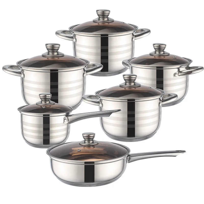 

Hot cooking pot stainless steel non stick cookware sets, Customized color