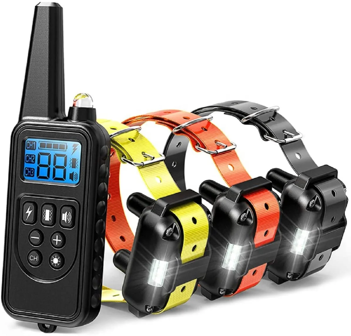 

Electric Dog Training Collar Pet Remote Control Waterproof Rechargeable with LCD Display for All Size Shock Vibration Sound