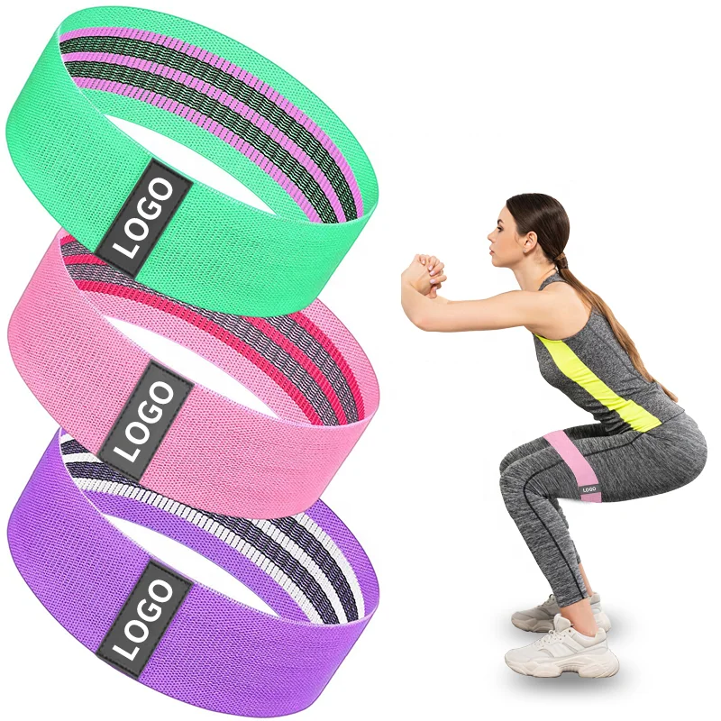 

GEDENG Factory New Wholesale Gym Equipment Latex Elastic Fabric Fitness Resistance Exercise Band Set With Logo With Carry Bag, Multi colors