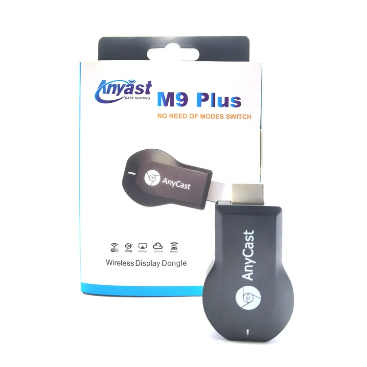 

2020 New anycast M9plus Product High Quality TV Dongle Popular Screen Mirroring Adapter for Android iOS Mac, Black