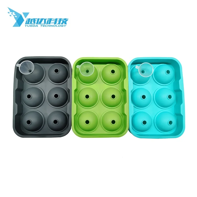 

China Supply Large Silicon Mold Ice Cube Trays Personalized Ice Cube Tray With Lid, Light gray, sky blue, green, black or custom