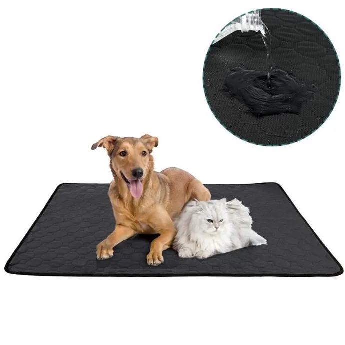 

Washable Pet Puppy Training Pad Mat Non-slip Reusable Dog Pee Pad, Dark grey