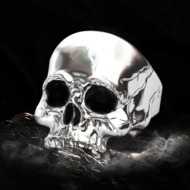 

Ready to Ship Hot Sale Alloy Jewelry Vintage Skull Ring for Men