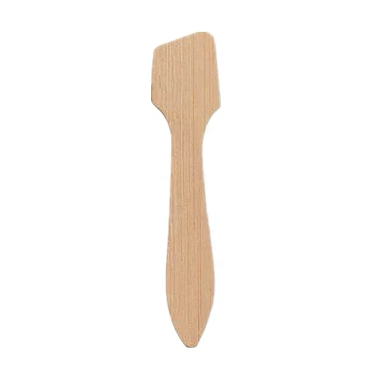 

Eco Friendly Mini Bamboo Makeup Spatula for Cosmetic in Angled Shape, Natural