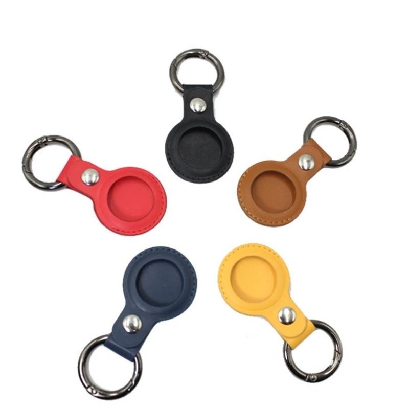 

Colorful Leather Keychain Party Favor Anti-lost Protector Bag All-inclusive Key Chain Individually Packaged Small Gift