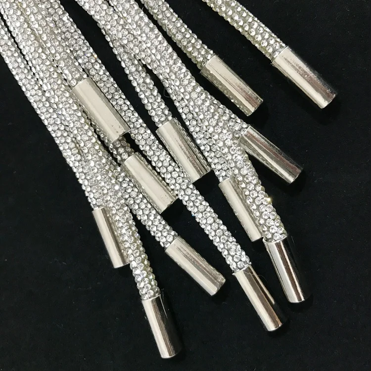

Glitter new accessories diamond durable soft string cord rhinestone shoelace high quality., Crystal