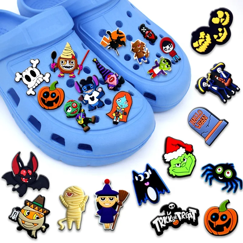 

halloween shoe charms Party Gift PVC Shoe Charms Buckles Shoes Accessories For halloween croc charms, Picture