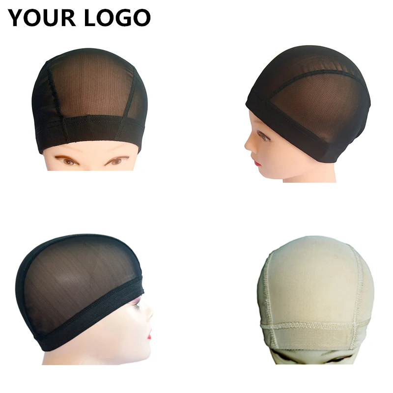 

Elasticity Breathable Transparent Black/beige Mesh Weaving Dome Wig Caps For Making Wigs Lace Wig Cap, Beige.black