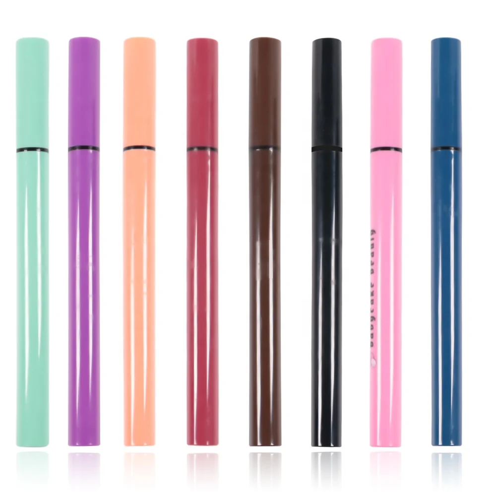 

New design luxury waterproof 2-in-1 color magnetic lahes with liner adhesive liquid lashes eyeliner glue pen, Black/brown/clear