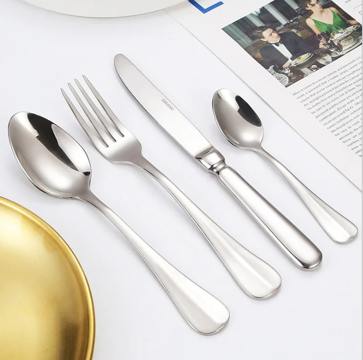 

High Quality Mirror Polished Restaurant Camping Wedding Children Kids Cutlery Set Travel Cutlery Set fork Full Meal Cutlery Sets, Customized color